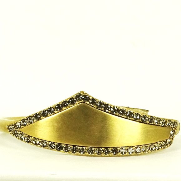 PAIGE NOVICK $105 Gold Plated Cubic Zirconia Cuff Bracelet - Picture 1 of 7
